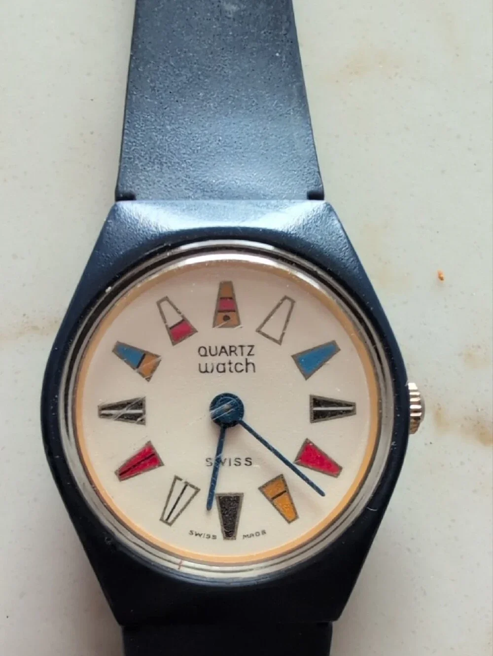 Swatch Vintage 1984 Silicone Watch with Nautical Flag Dial ⭐🕛Automatic